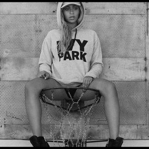 Beyoncé Ivy Park Logo Hoodie in Gray